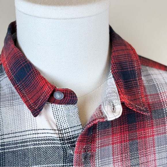 Topman Men’s Shirt Medium Plaid Button-Up Long Sleeve Shirt - Picture 3 of 5